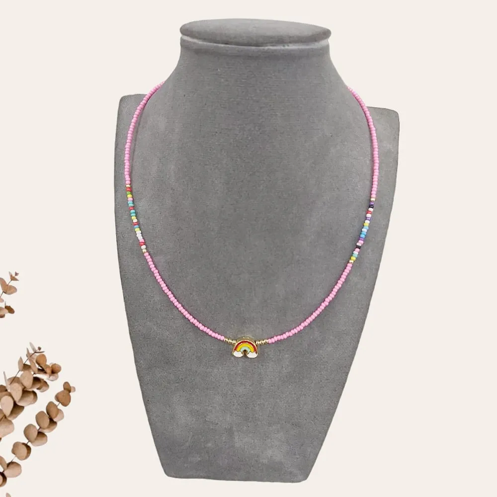 Rainbow Bead Necklace
