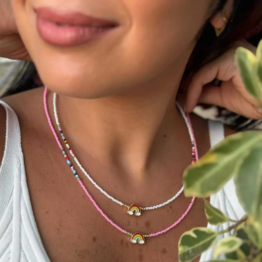 Rainbow Bead Necklace