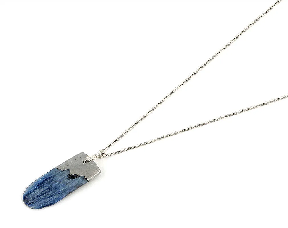 Raw kyanite necklace