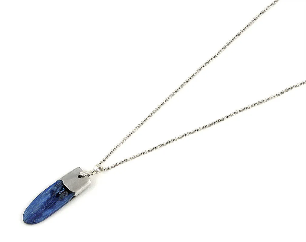 Raw kyanite necklace