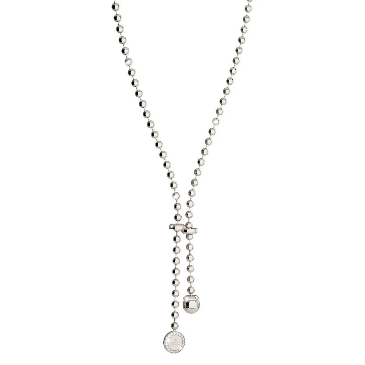Rebecca Silver Boulevard Necklace - Long Length (fine ball)