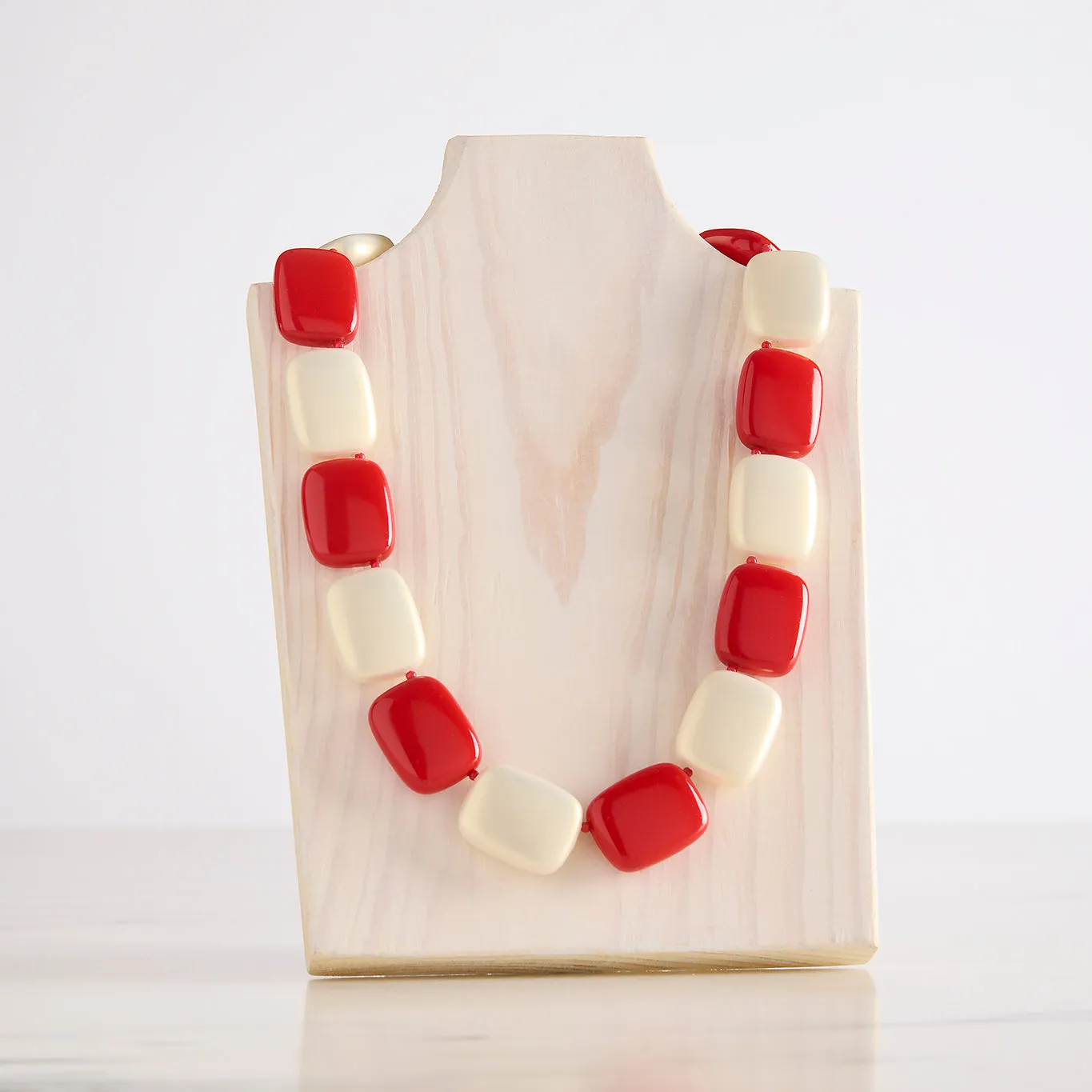 Red/White Combo Chicklet Cooling Necklace