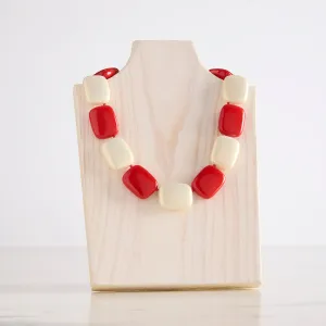 Red/White Combo Chicklet Cooling Necklace