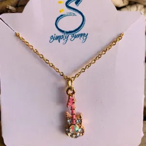 Rhinestone Guitar, Necklace