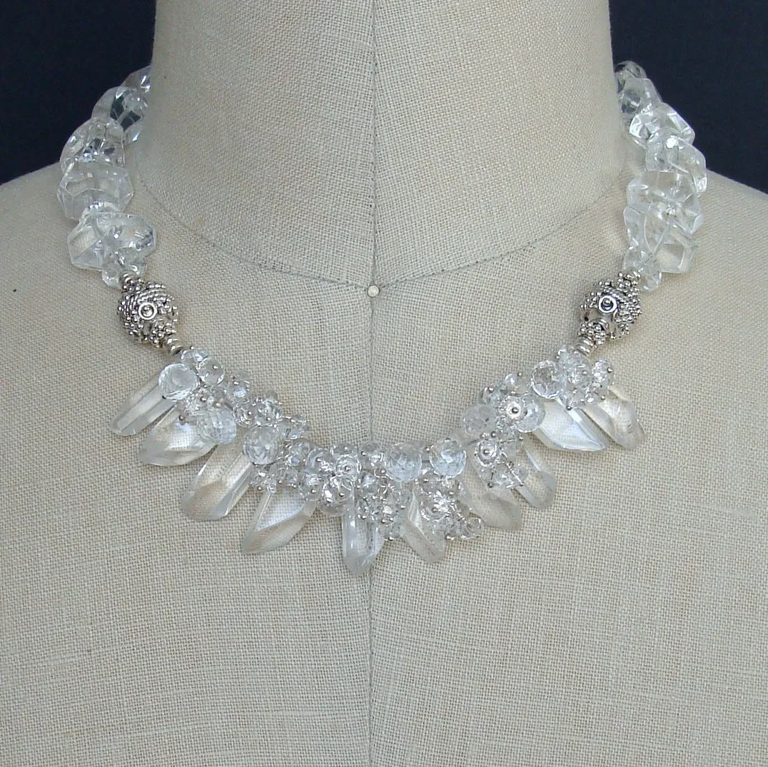 Rock Crystal Daggers Necklace - Krystal Necklace