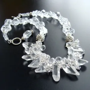 Rock Crystal Daggers Necklace - Krystal Necklace