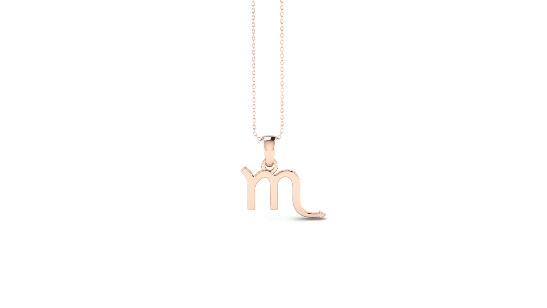 Rose gold mini necklace (Select your sign)