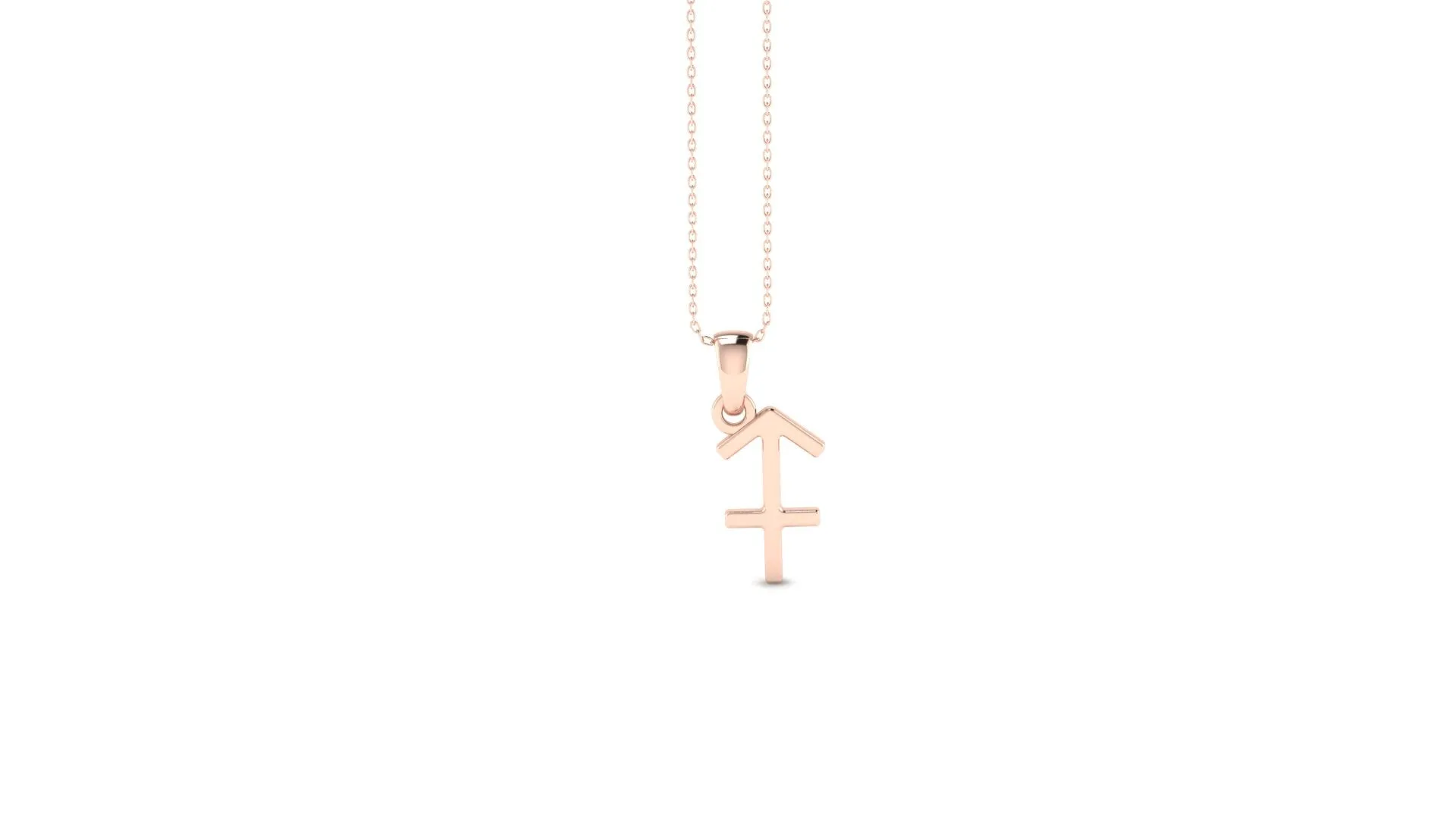 Rose gold mini necklace (Select your sign)