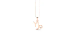Rose gold mini necklace (Select your sign)