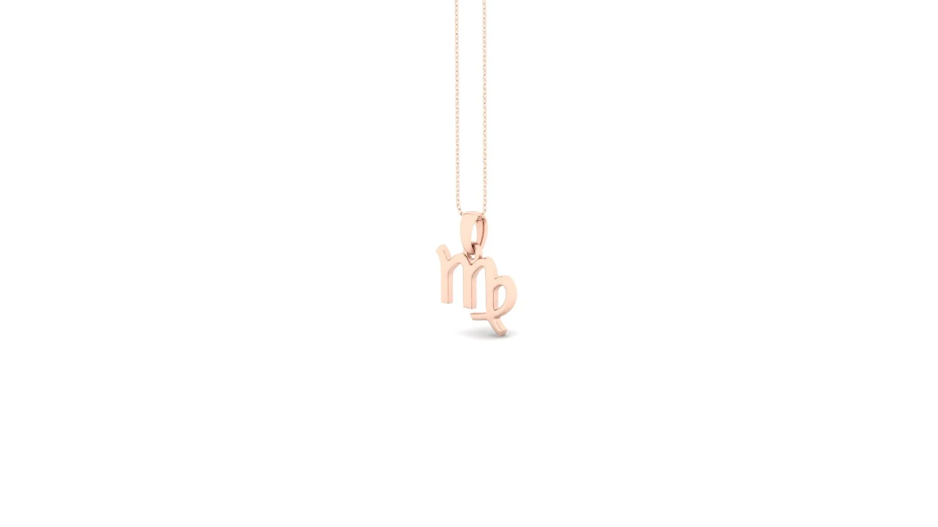 Rose gold mini necklace (Select your sign)
