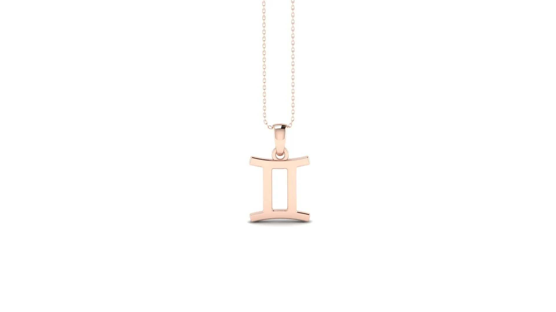 Rose gold mini necklace (Select your sign)