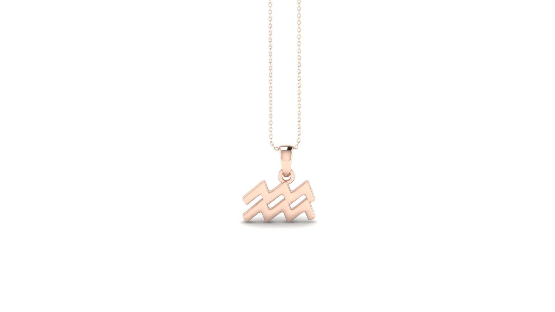 Rose gold mini necklace (Select your sign)
