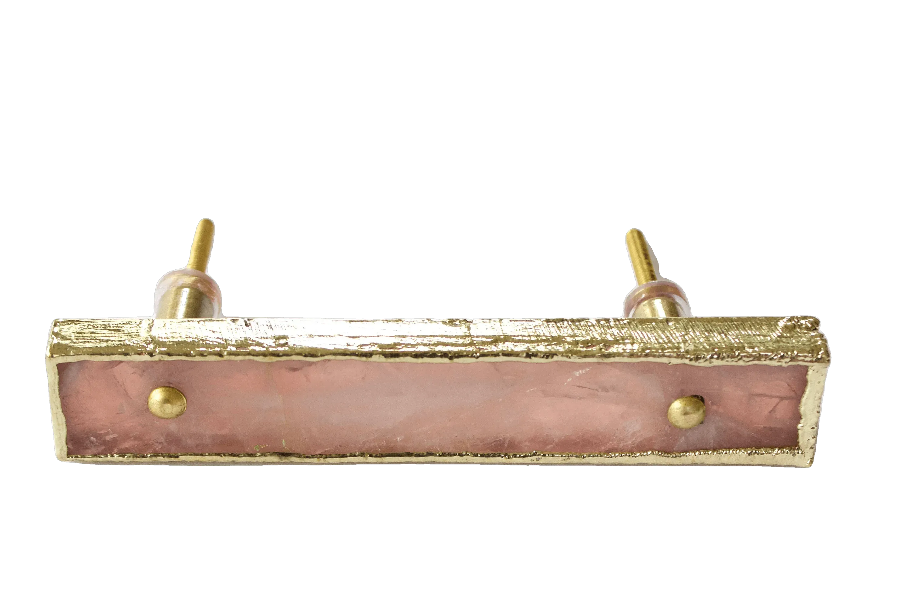 Rose Quartz Agate Cabinet Door Pull Handle - Set of 4