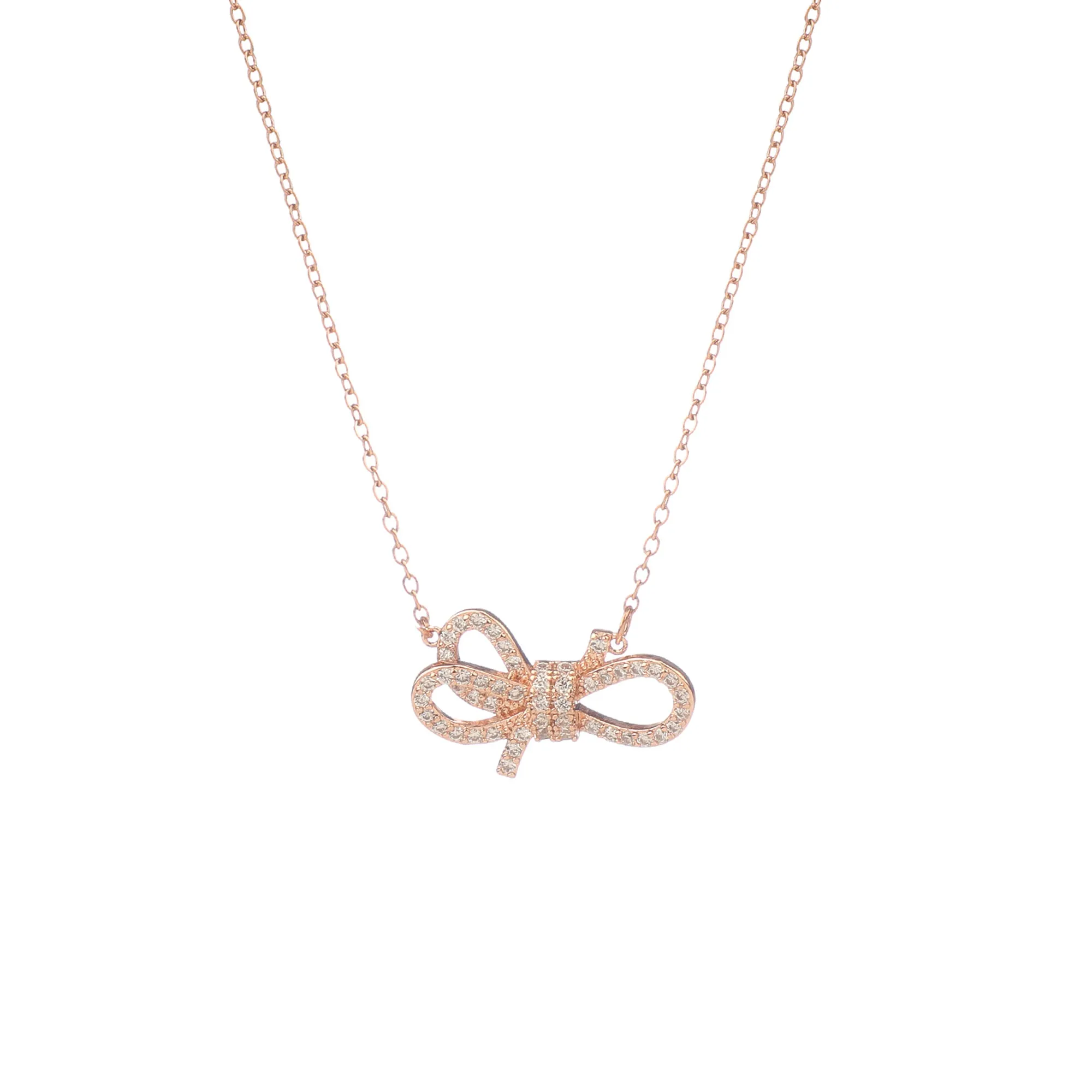 Rosegold Plated Design of Ribbon Pendant