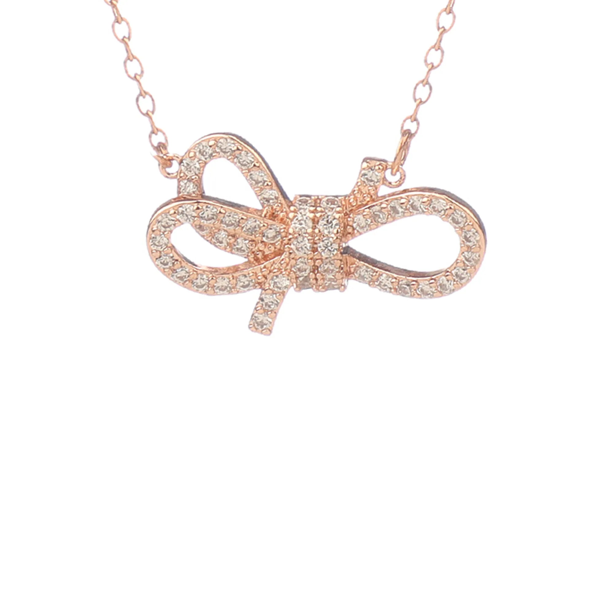 Rosegold Plated Design of Ribbon Pendant