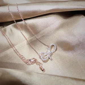 Rosegold Plated Design of Ribbon Pendant