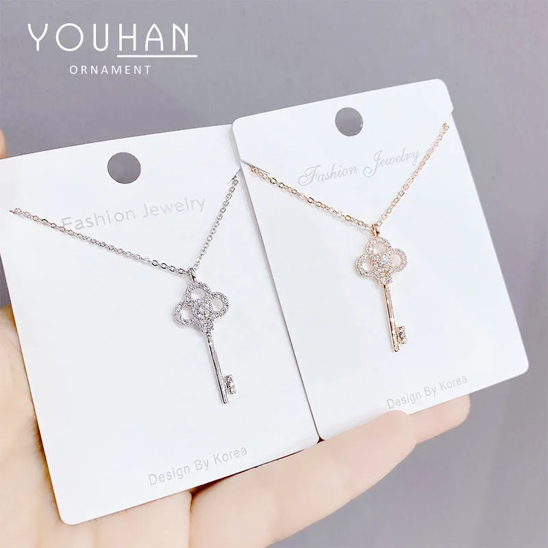 Rosegold Plated Embedded Key Pendant