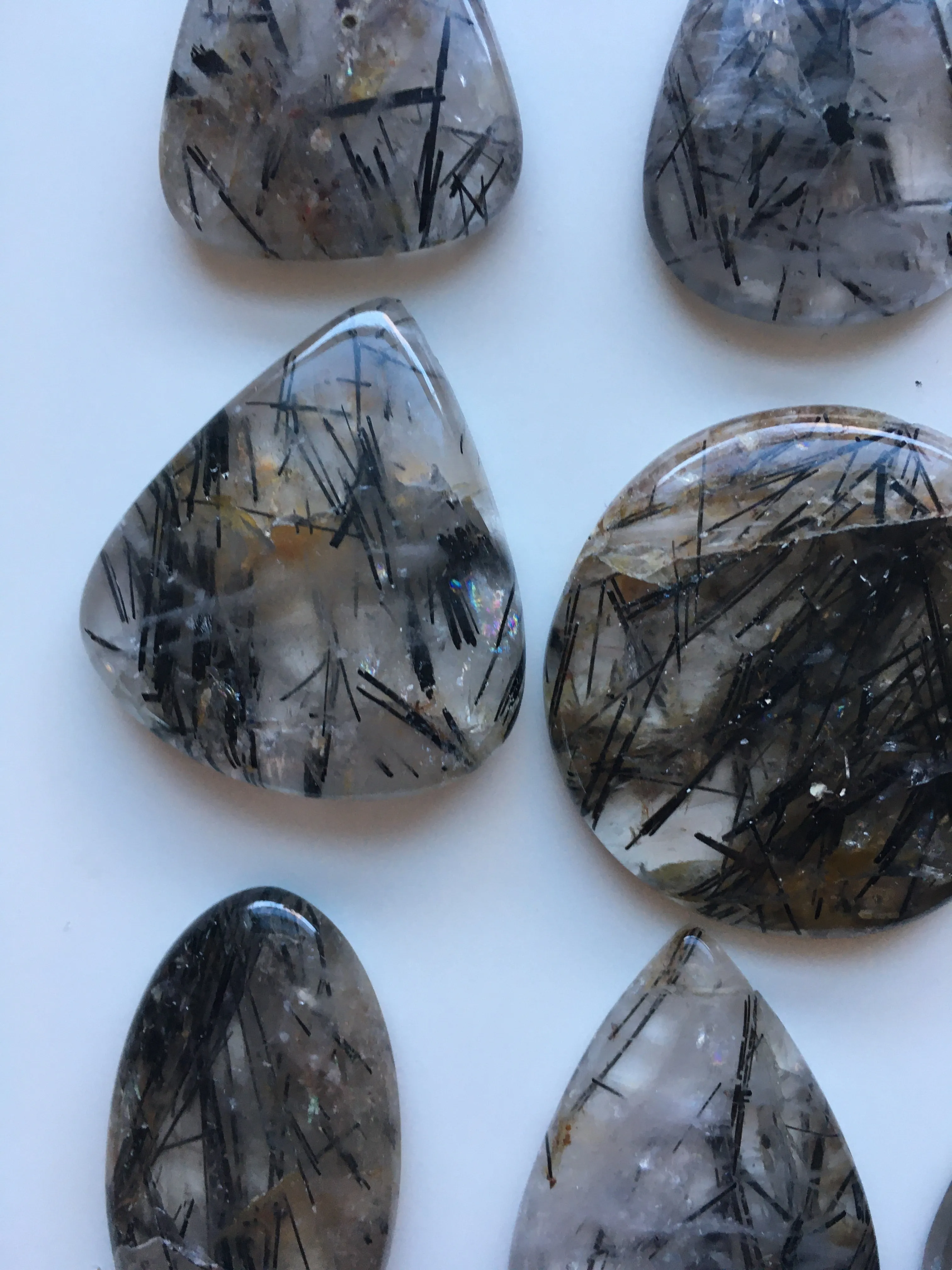 Rutilated Quartz - Black Tourmaline Pendent Necklace