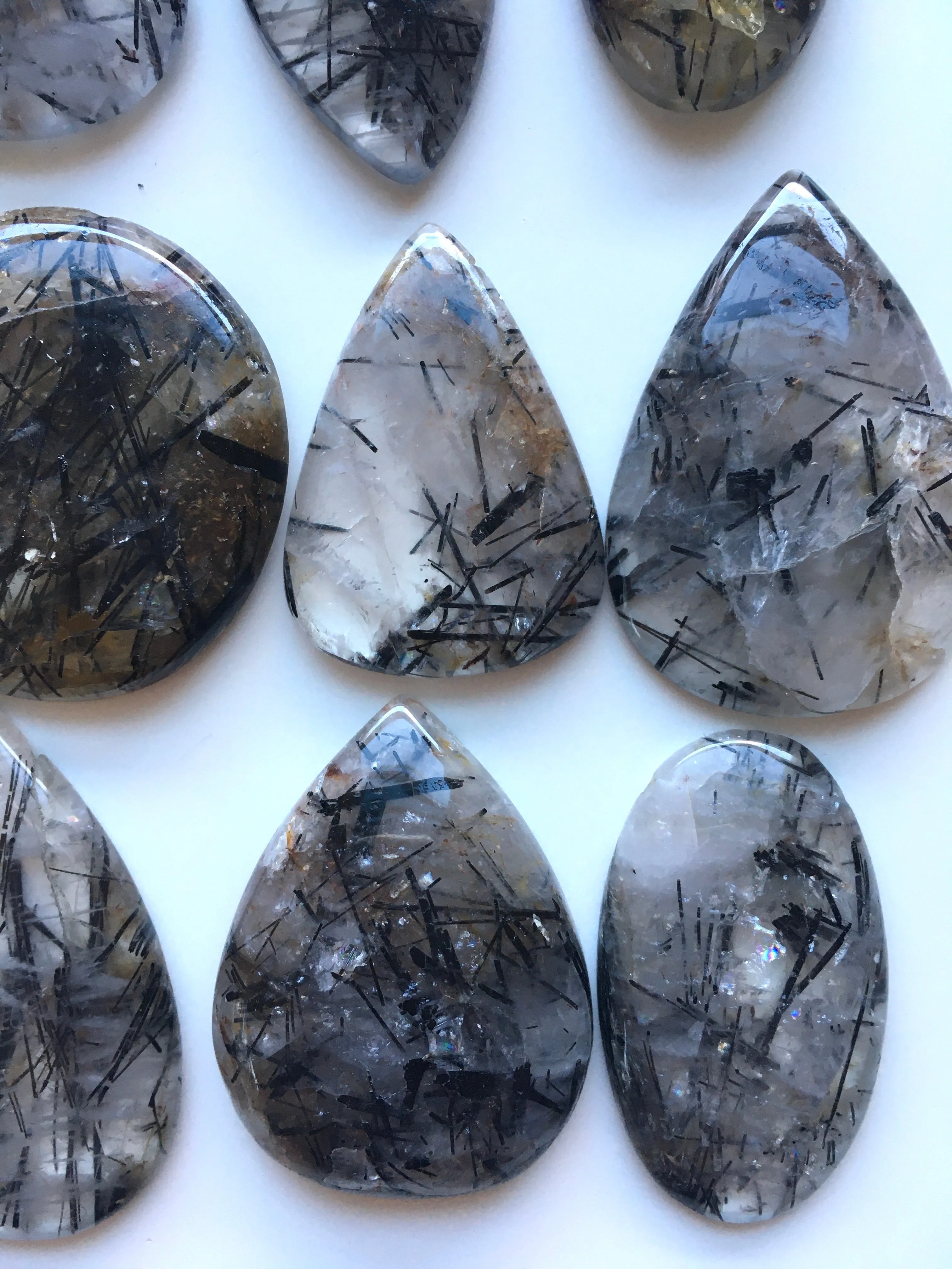 Rutilated Quartz - Black Tourmaline Pendent Necklace