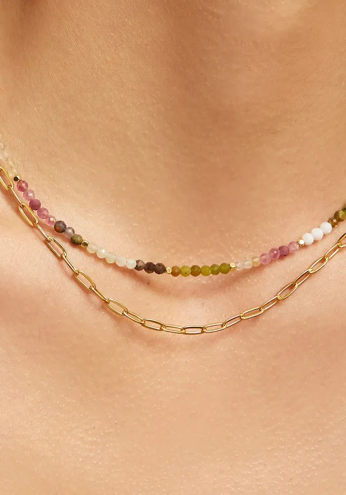 Saffron Gemstone Necklace