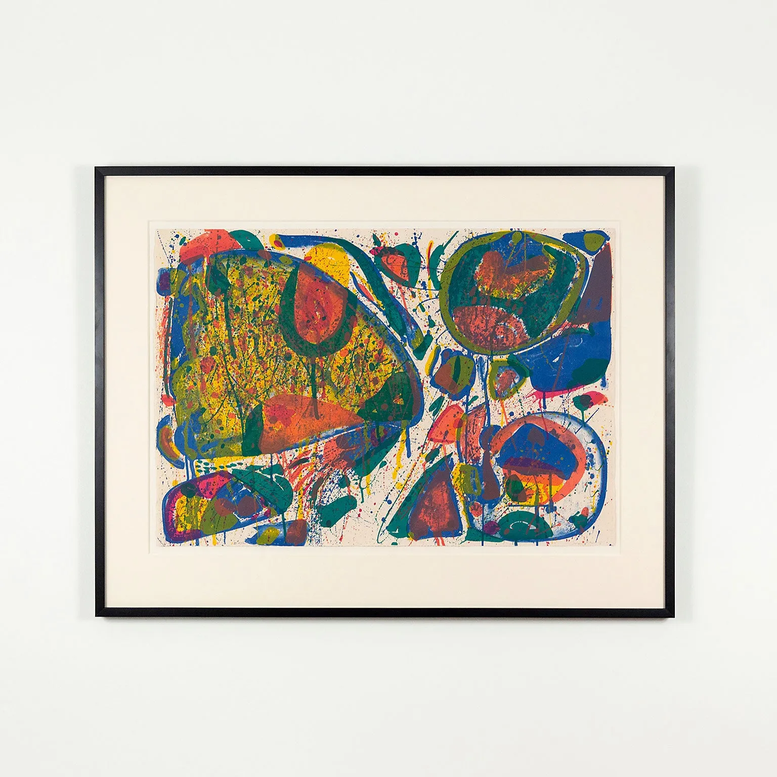 SAM FRANCIS "BRIGHT JADE GHOST" LITHOGRAPH, 1963