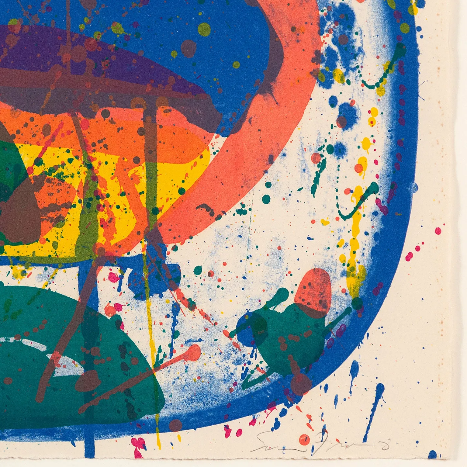 SAM FRANCIS "BRIGHT JADE GHOST" LITHOGRAPH, 1963