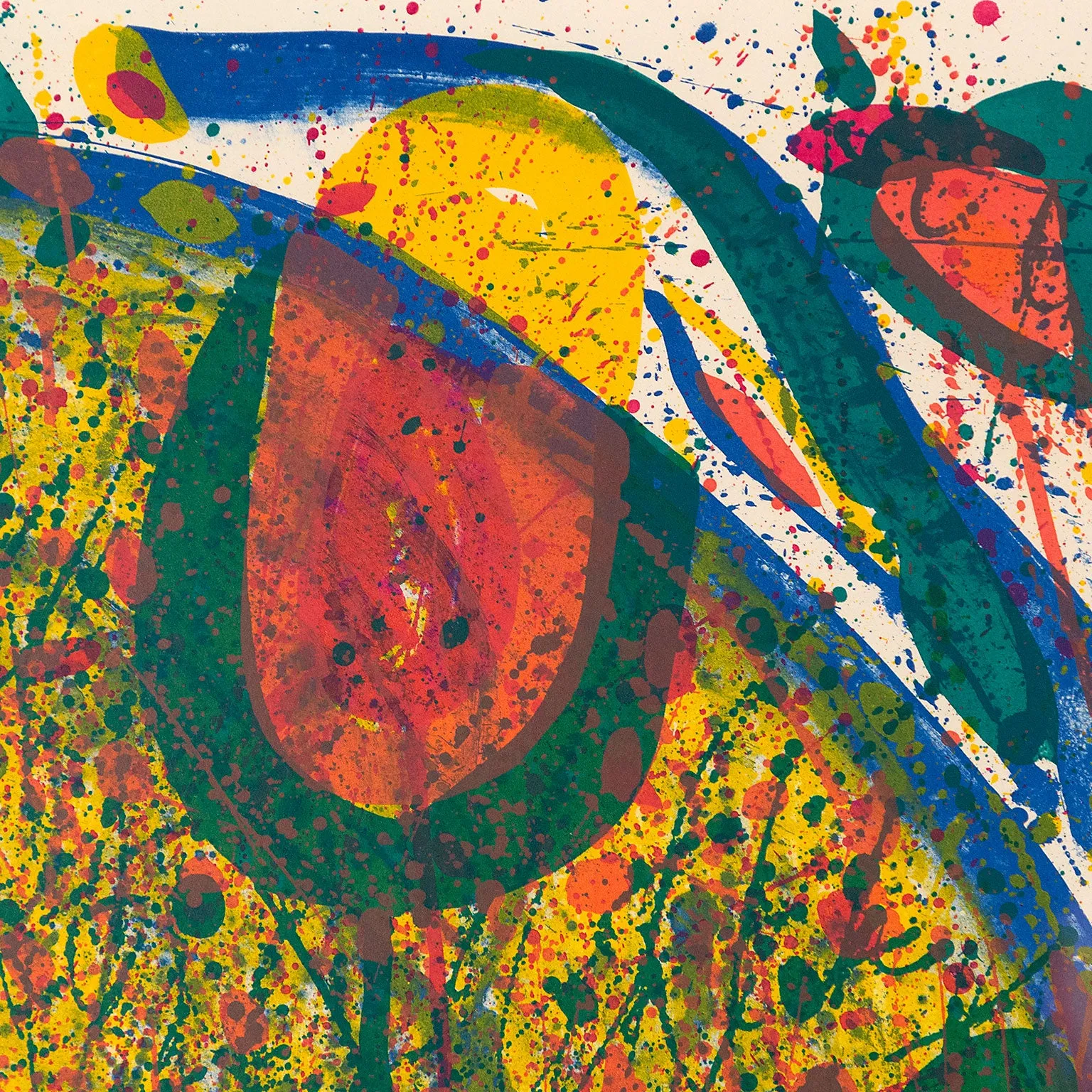 SAM FRANCIS "BRIGHT JADE GHOST" LITHOGRAPH, 1963
