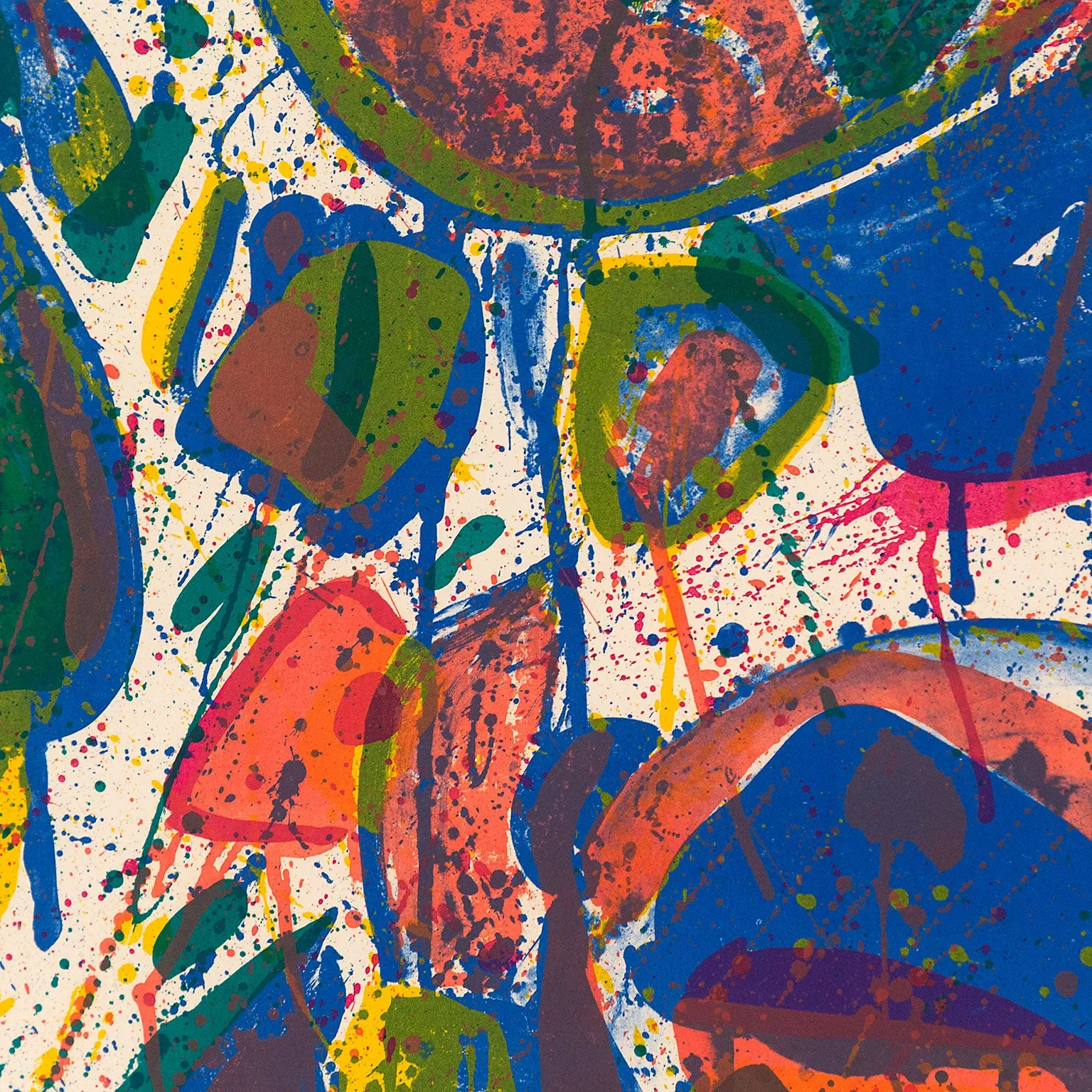 SAM FRANCIS "BRIGHT JADE GHOST" LITHOGRAPH, 1963