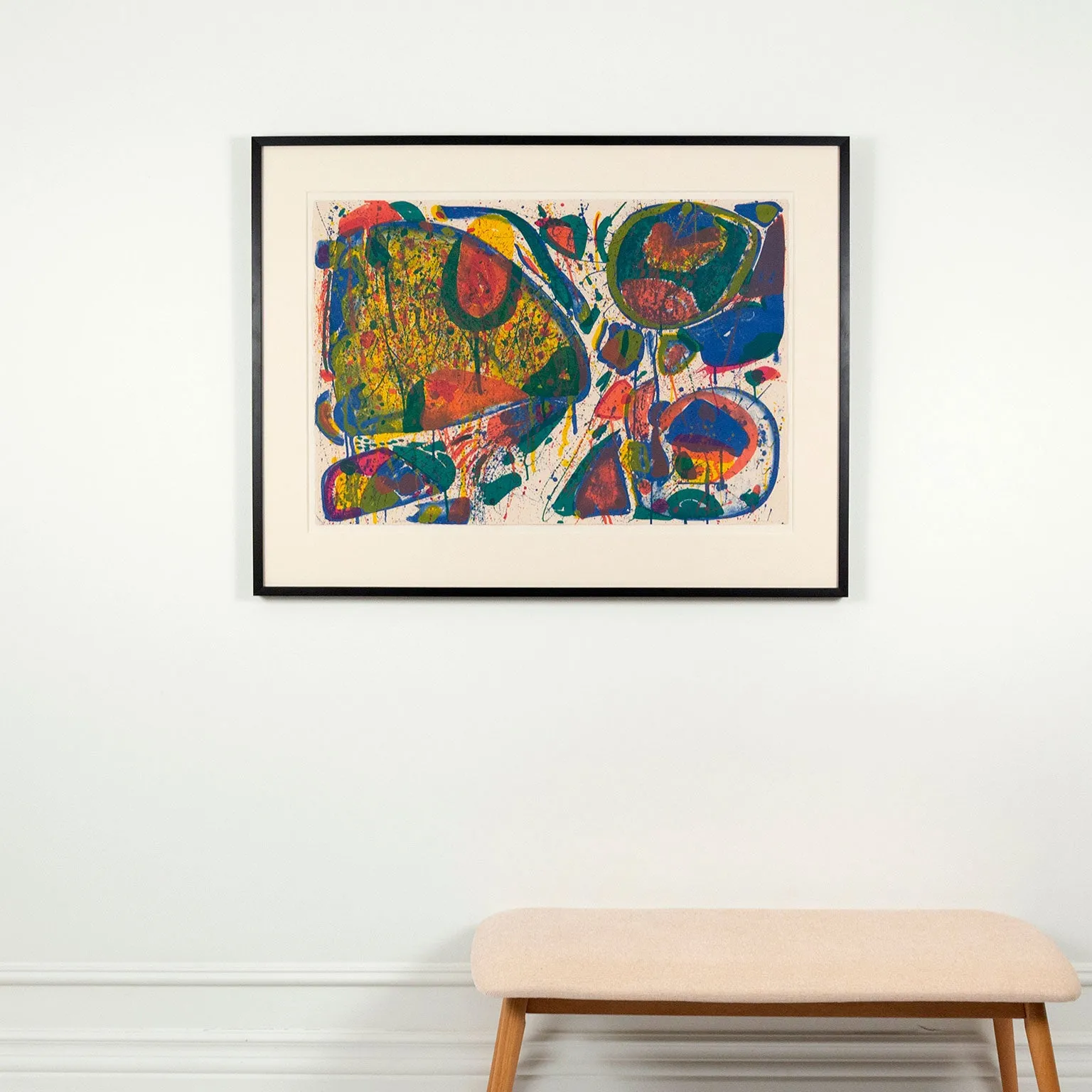 SAM FRANCIS "BRIGHT JADE GHOST" LITHOGRAPH, 1963
