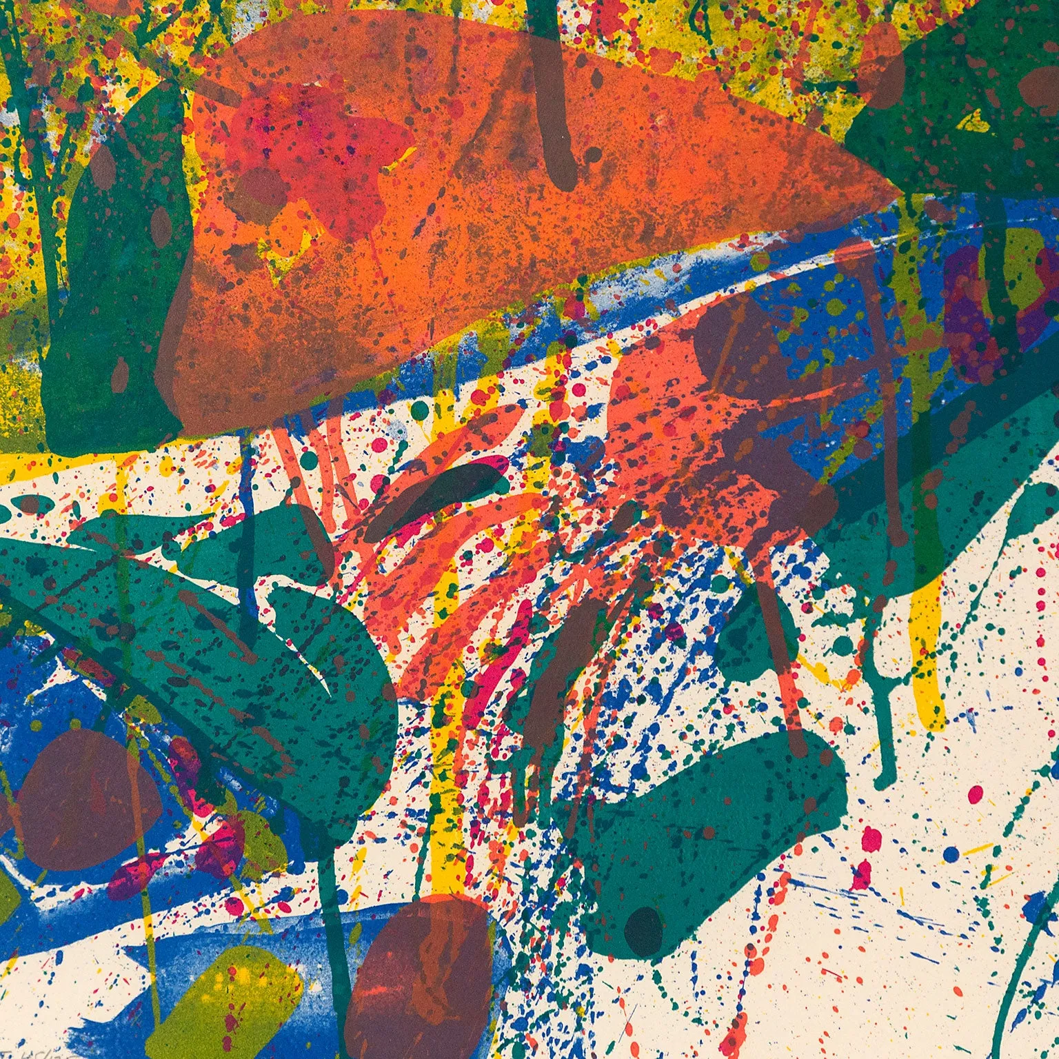 SAM FRANCIS "BRIGHT JADE GHOST" LITHOGRAPH, 1963