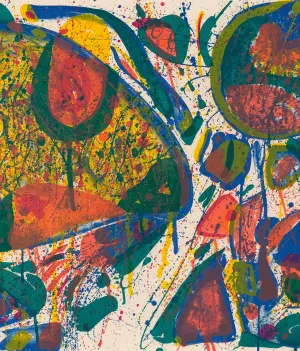 SAM FRANCIS "BRIGHT JADE GHOST" LITHOGRAPH, 1963