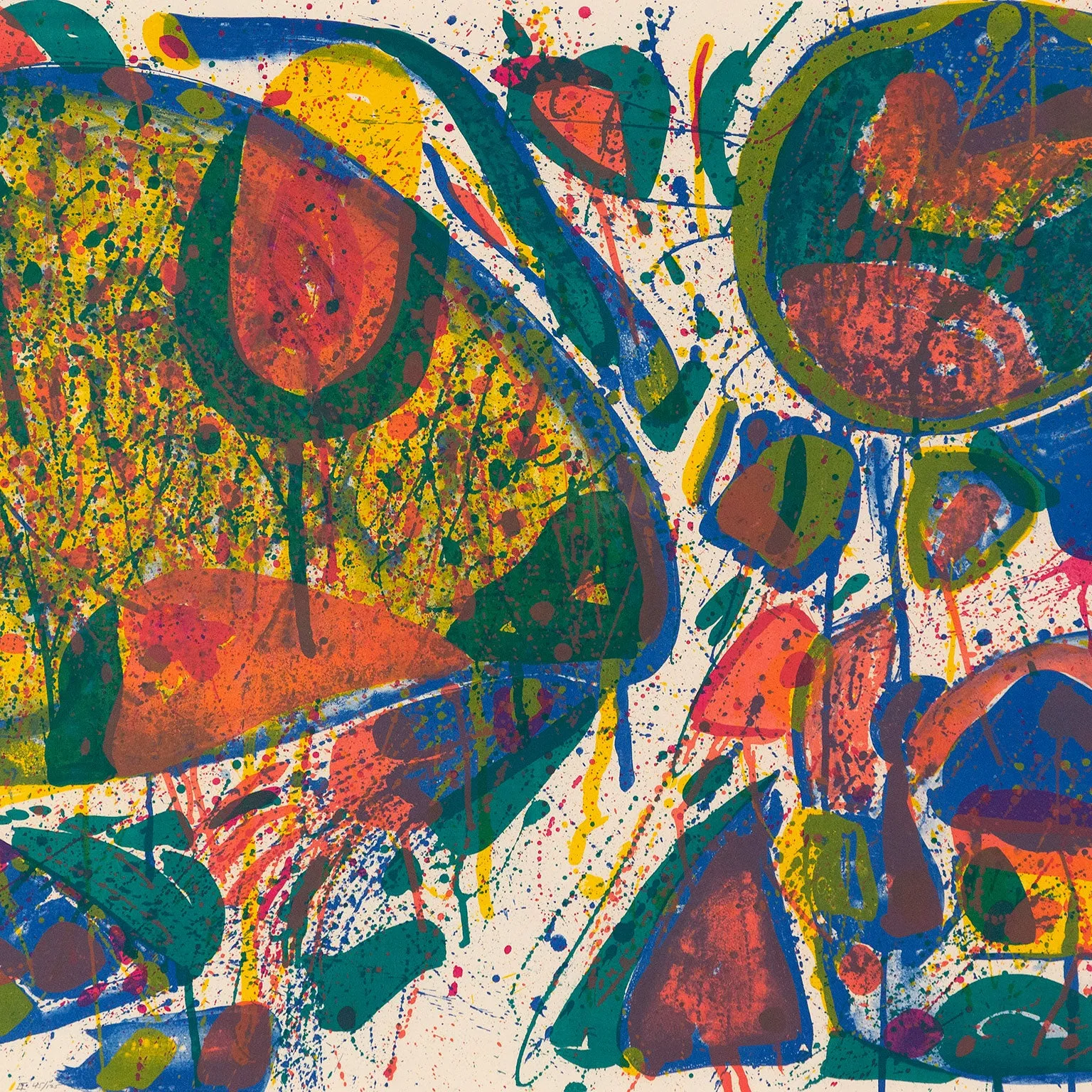 SAM FRANCIS "BRIGHT JADE GHOST" LITHOGRAPH, 1963