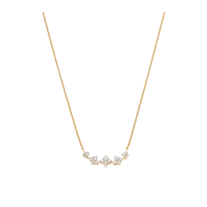 SARA WEINSTOCK DUJOUR DIAMOND AND GOLD GRADUATED CLUSTER NECKLACE