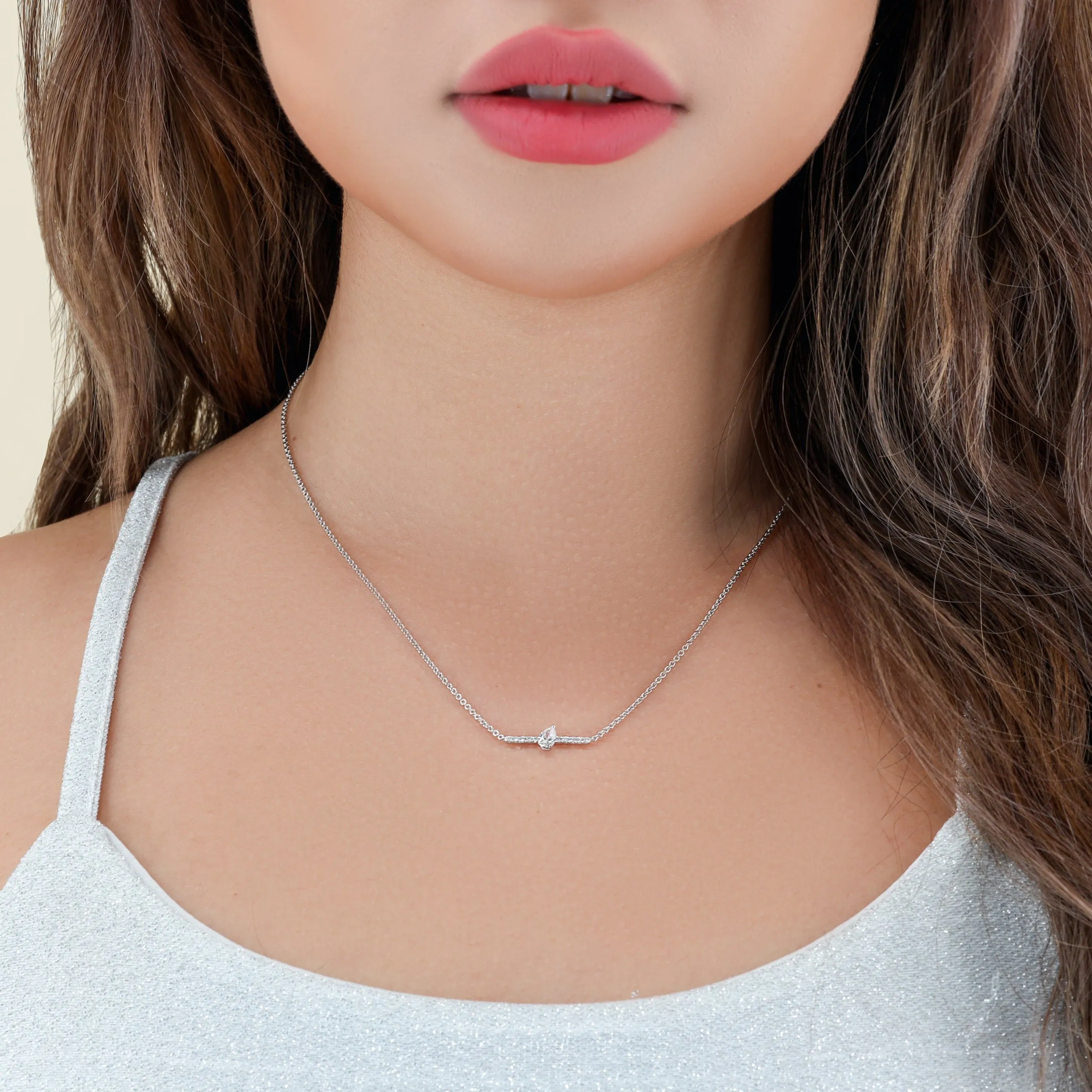Seamless Serephina Necklace, White Gold and Diamonds