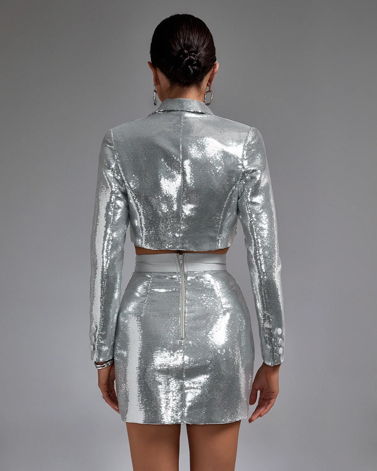 Sequin Blazer & Mini Skirt Set
