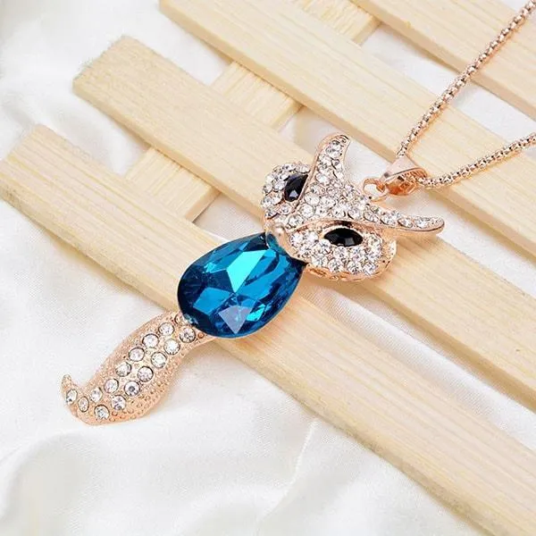 Shina Fox - Blue Sapphire Fox Pendant