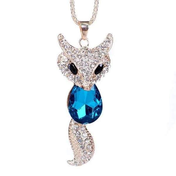 Shina Fox - Blue Sapphire Fox Pendant