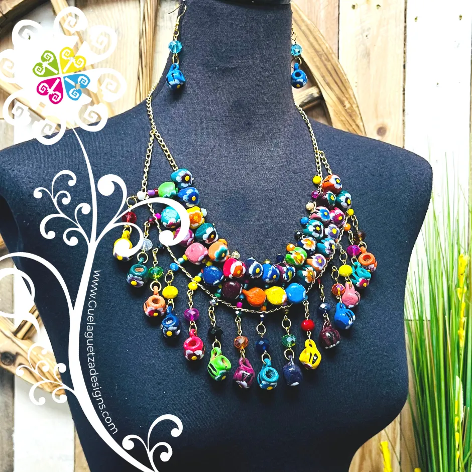 Short Cocinita Jewelry - Clay Necklace Set