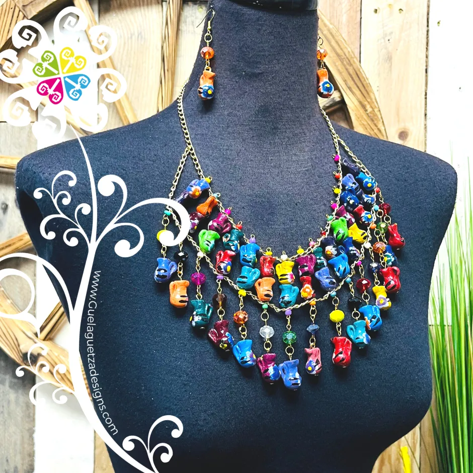 Short Cocinita Jewelry - Clay Necklace Set