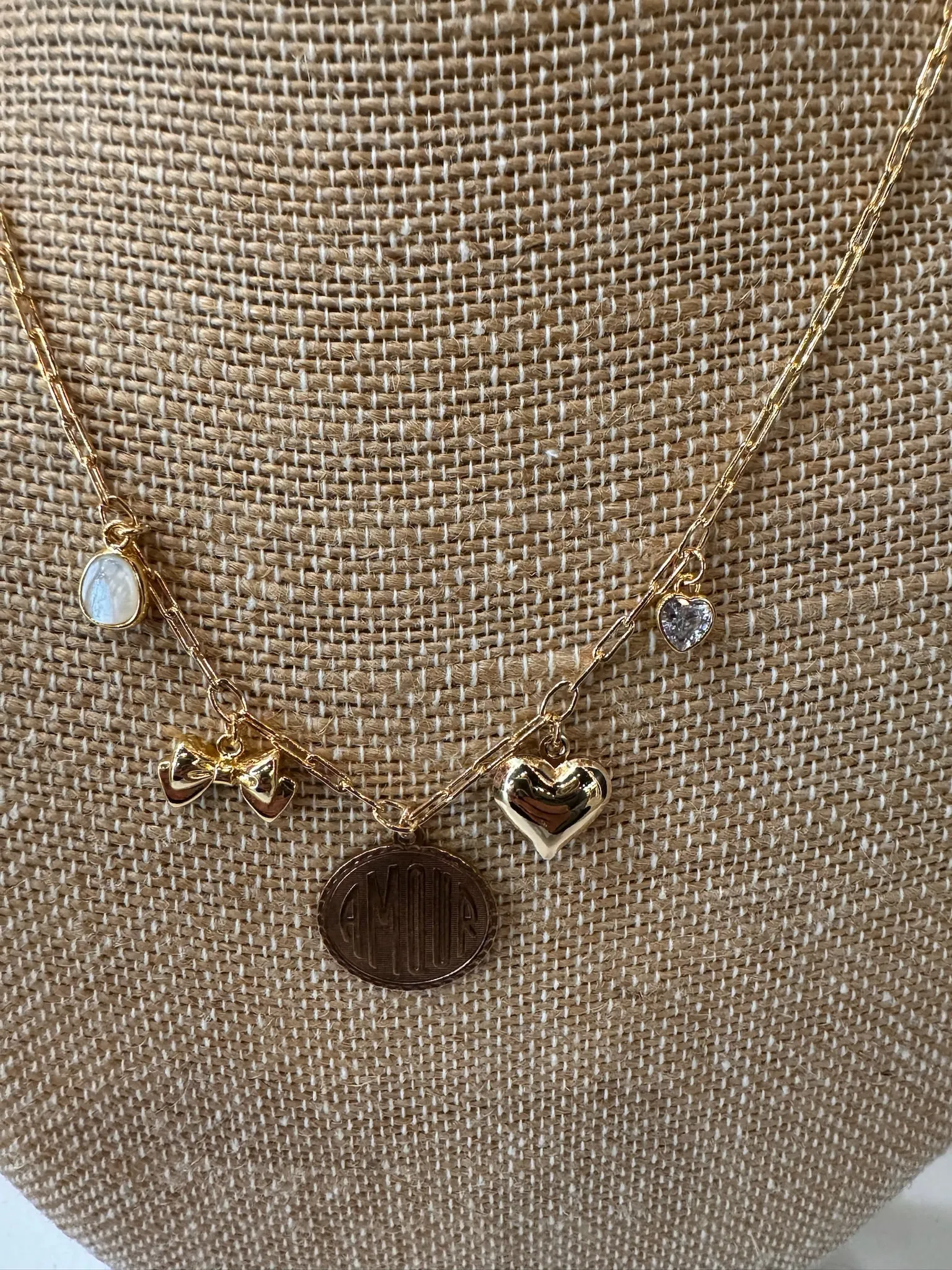 Silver Girl Amour Charm Necklace