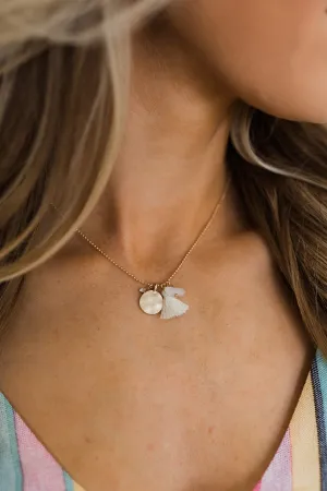 Simple & Charming Necklace- Cream