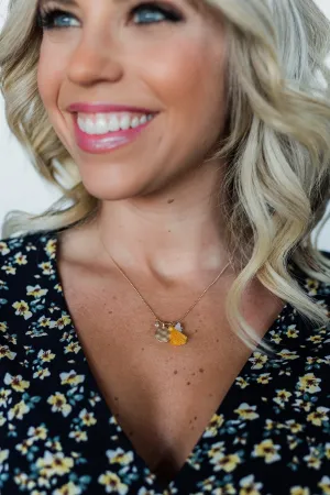 Simple & Charming Necklace- Golden Yellow