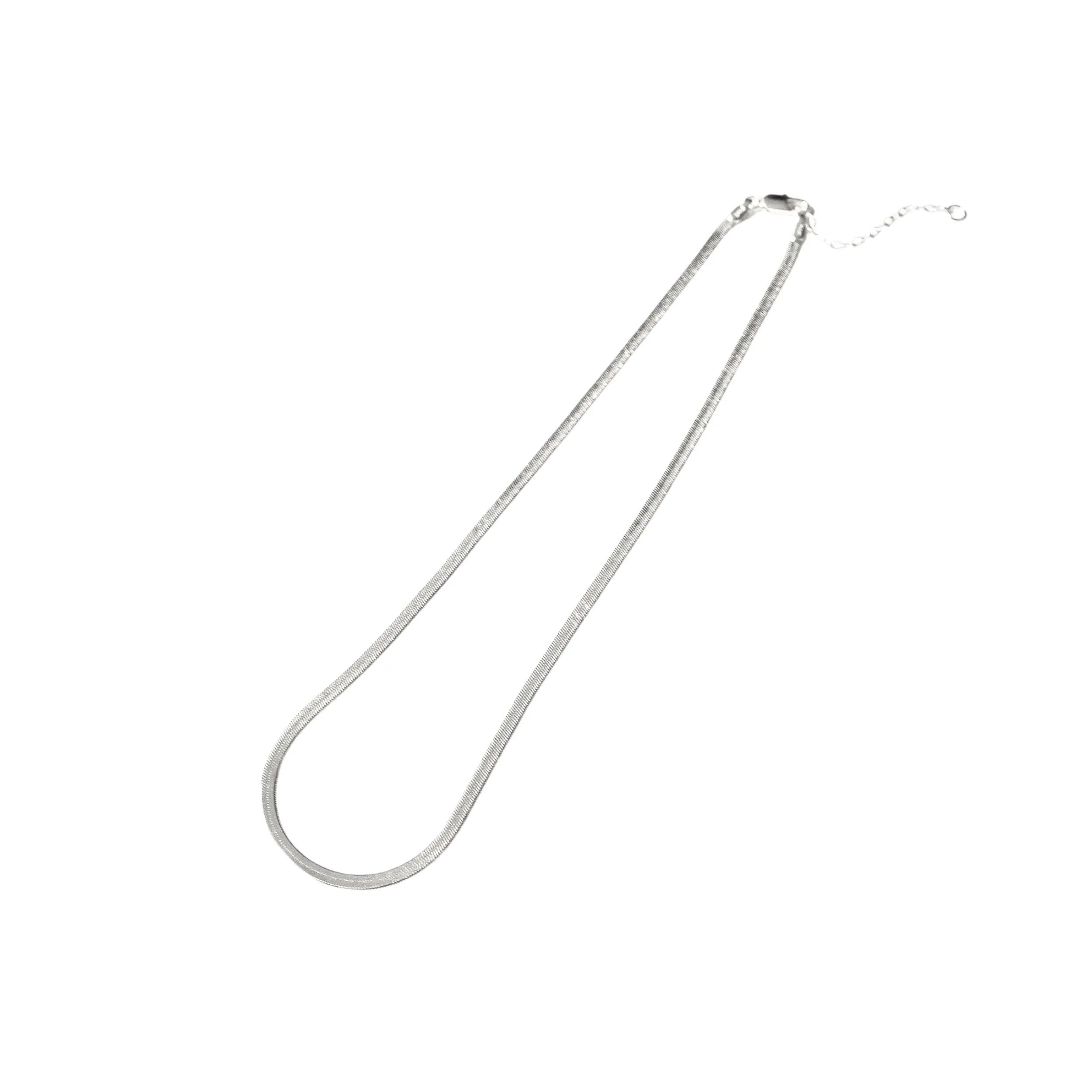 Slinky Herringbone Necklace, Sterling Silver - 16"