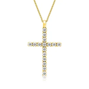 Small Diamond Cross Pendant - .68 Carat