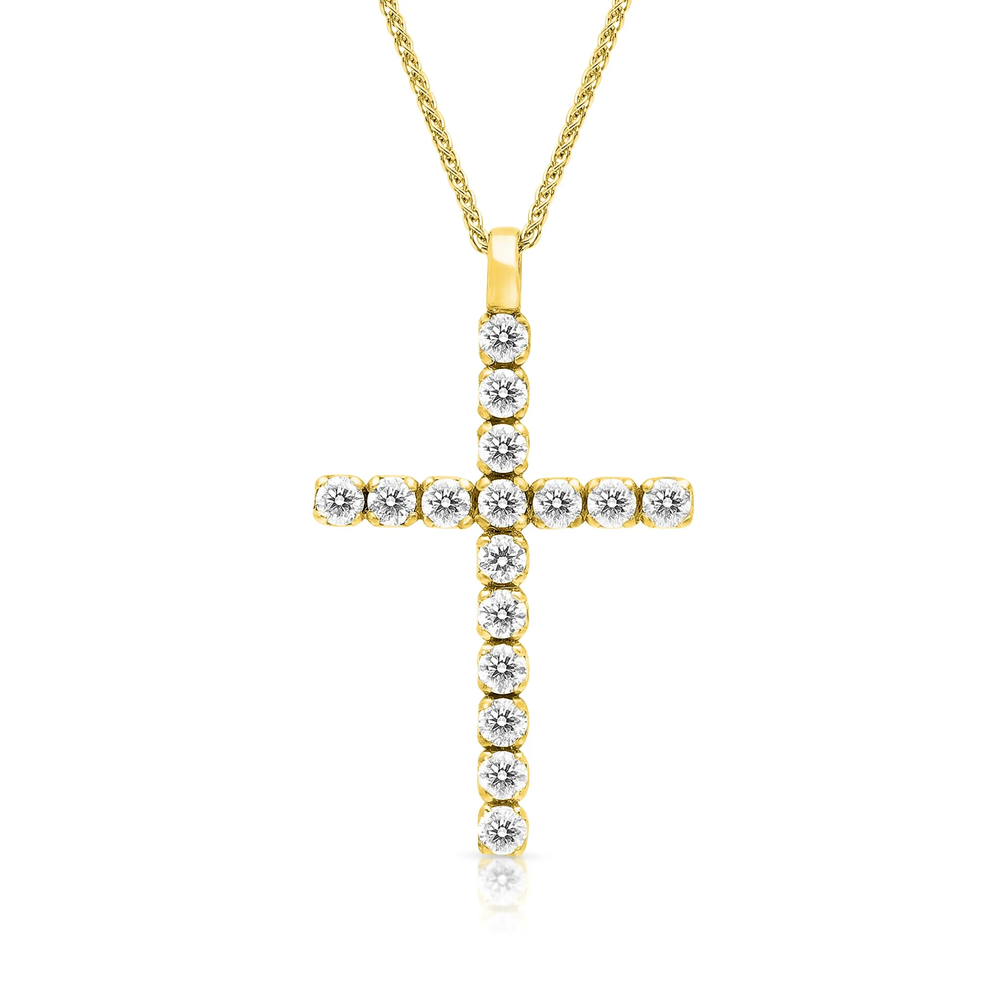 Small Diamond Cross Pendant - .68 Carat