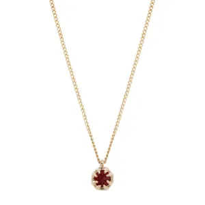 Small Ruby Octagon Necklace