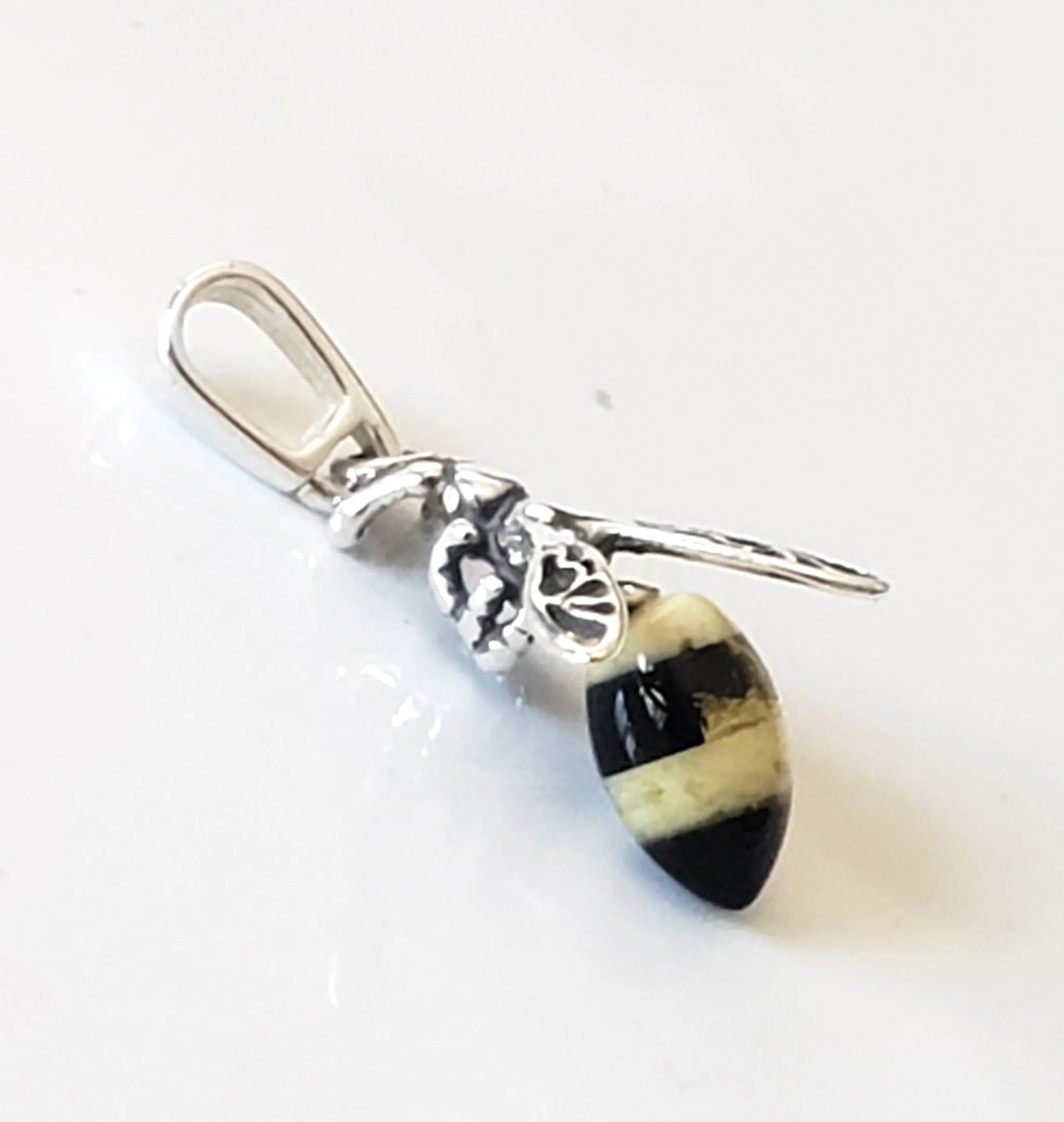 Small Silver Bee Pendant