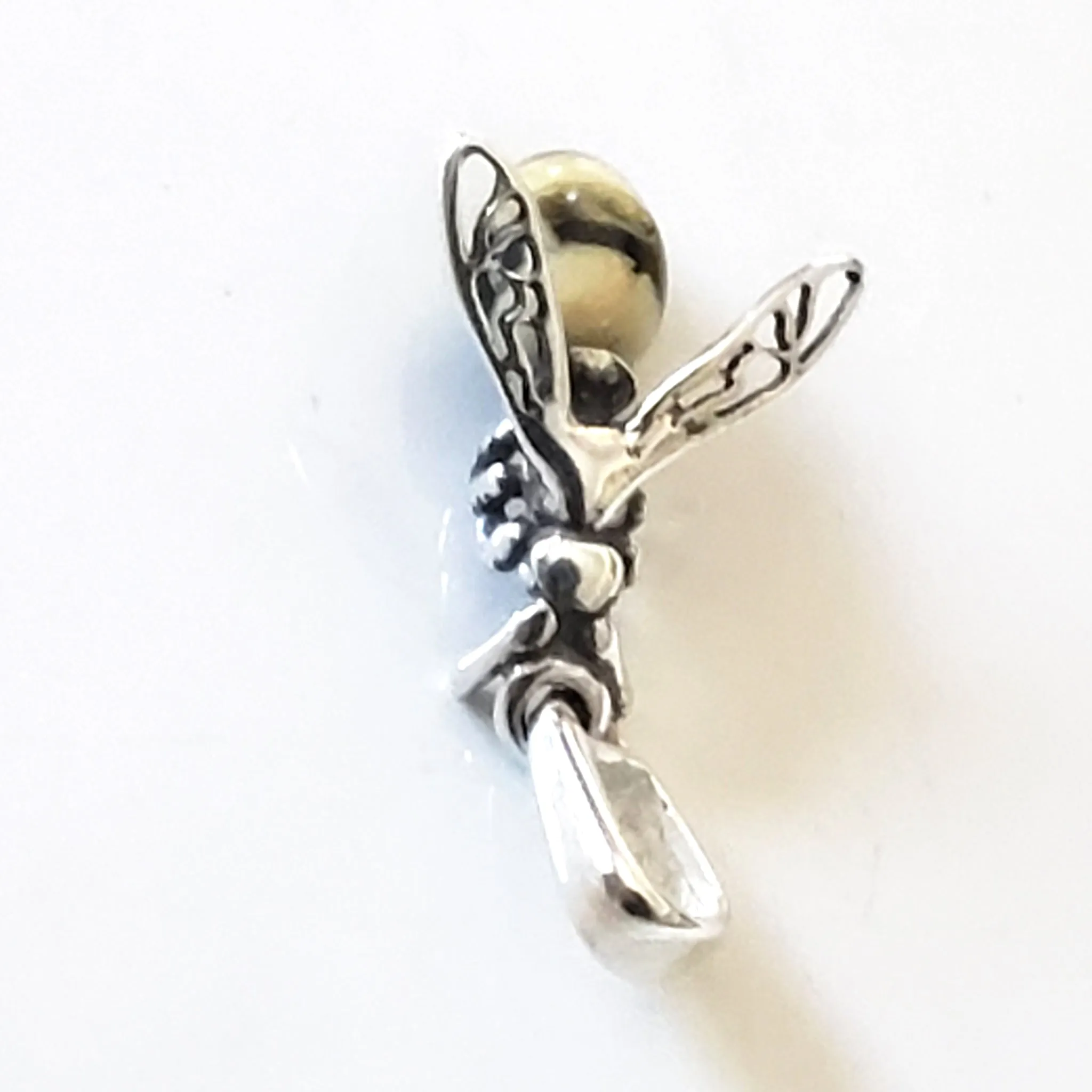 Small Silver Bee Pendant