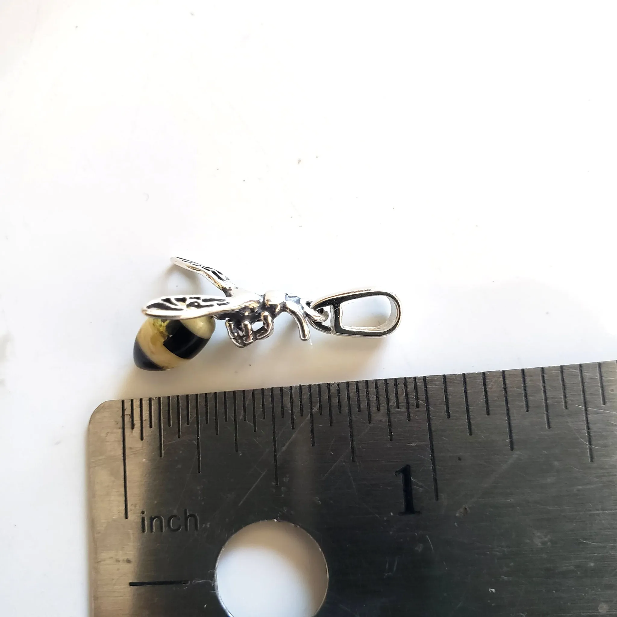 Small Silver Bee Pendant
