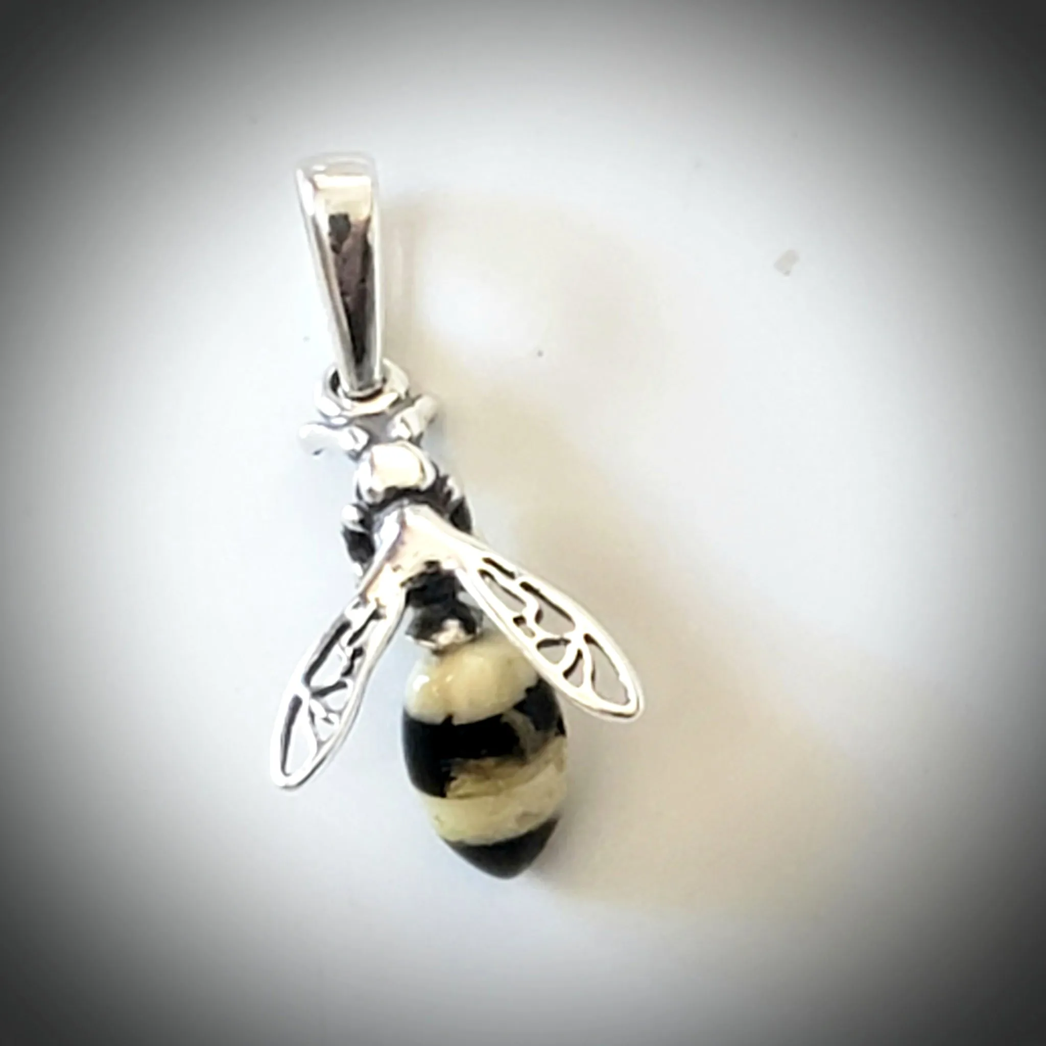 Small Silver Bee Pendant